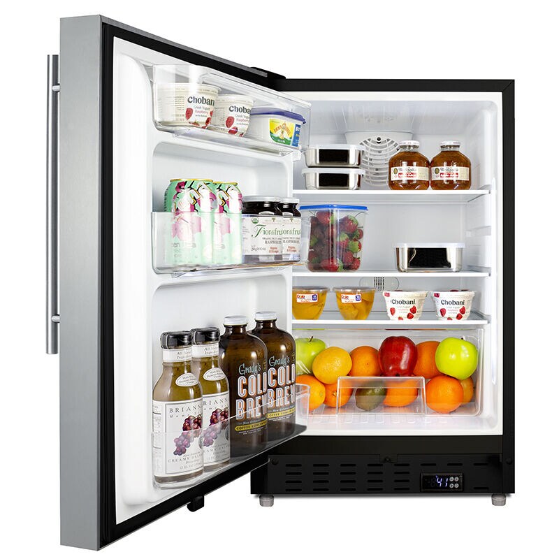 Summit 21 in. 3.5 cu. ft. Left-Hinged Undercounter Refrigerator - Stainless Steel, , hires