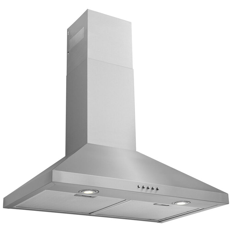 Frigidaire 30 in. Convertible Chimney Style Range Hood with 350 CFM, 3 Fan Speeds & 2 LED Lights - Stainless Steel, , hires