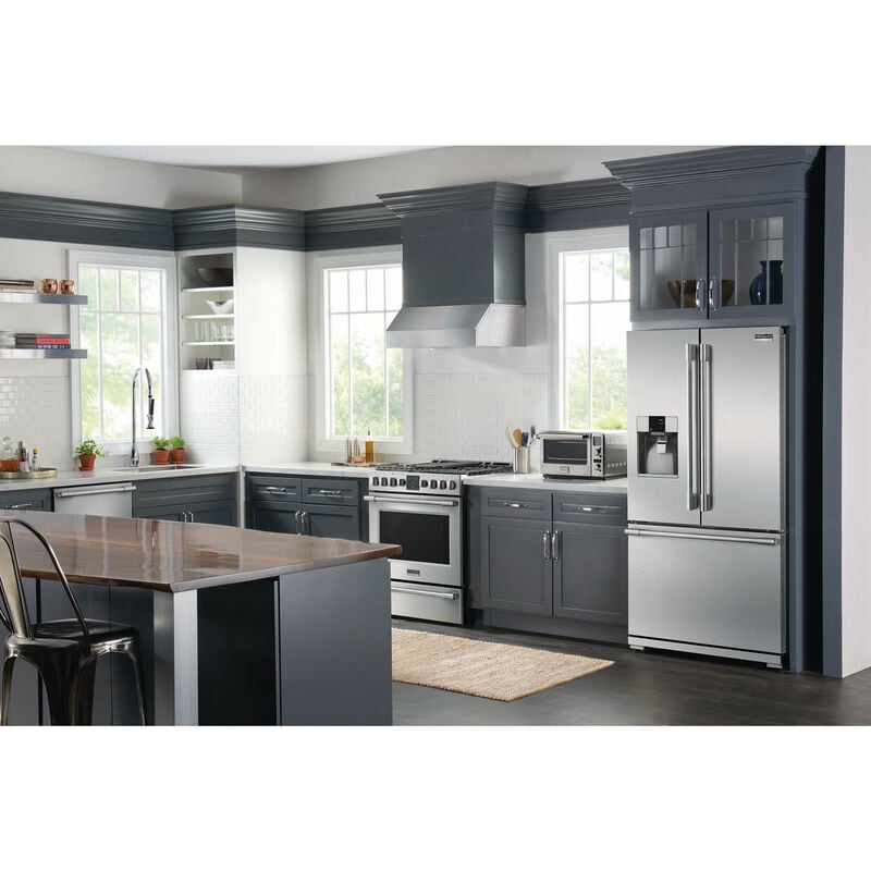 Frigidaire Professional 36 in. Ducted Canopy Pro Style Style Range Hood with 400 CFM, 3 Fan Speeds & 4 LED Lights - Stainless Steel, , hires