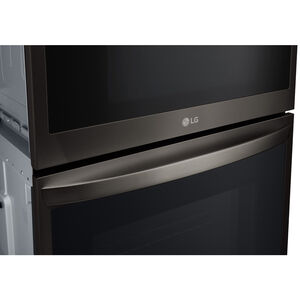 LG 30 in. 6.4 cu. ft. Electric Smart Oven/Microwave Combo Wall Oven with Standard Convection & Self Clean - PrintProof Black Stainless Steel, , hires