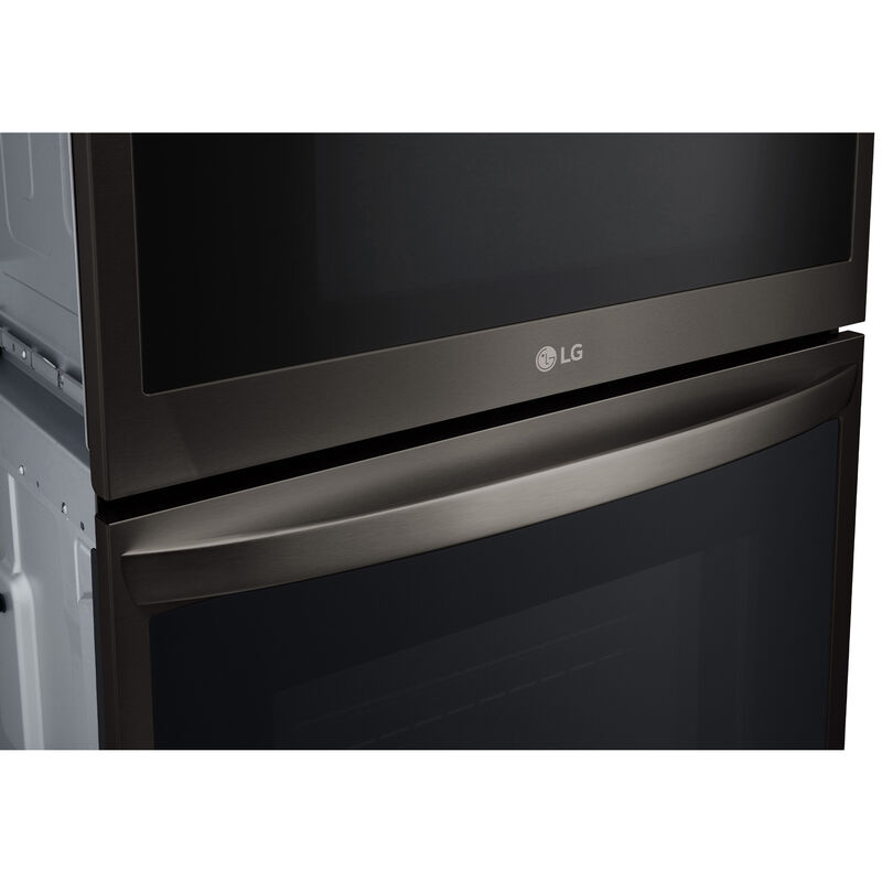 LG 30 in. 6.4 cu. ft. Electric Smart Oven/Microwave Combo Wall Oven with Standard Convection & Self Clean - PrintProof Black Stainless Steel, , hires