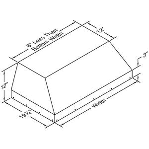 Vent-A-Hood 30 in. Ducted Standard Style Range Hood with 600 CFM, 3 Fan Speeds & 2 LED Lights - Stainless Steel, , hires