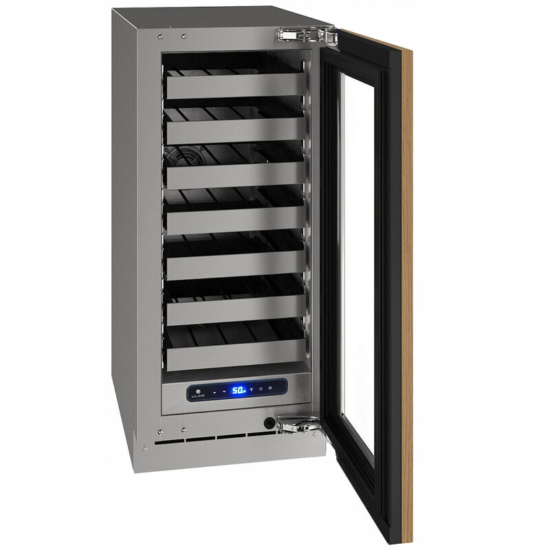 U-Line 5 Class Series 15 in. 2.9 cu. ft. Compact Built-In/Freestanding Wine Cooler with 28 Bottle Capacity, Single Temperature Zone & Digital Control - Custom Panel Ready, , hires