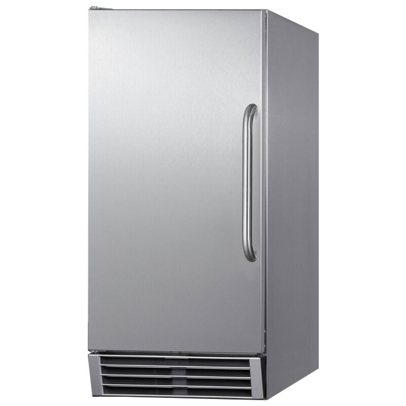 Summit 15 in. Built-In Undercounter Outdoor Commercial-Use Ice Maker with 25 lb. Ice Storage, Auto-Defrost & Digital Control - Stainless Steel, , hires