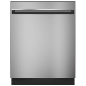 GE 24 in. Built-In Dishwasher with Top Control, 51 dBA Sound Level, 12 Place Settings, 3 Wash Cycles & Sanitize Cycle - Stainless Steel, Stainless Steel, hires