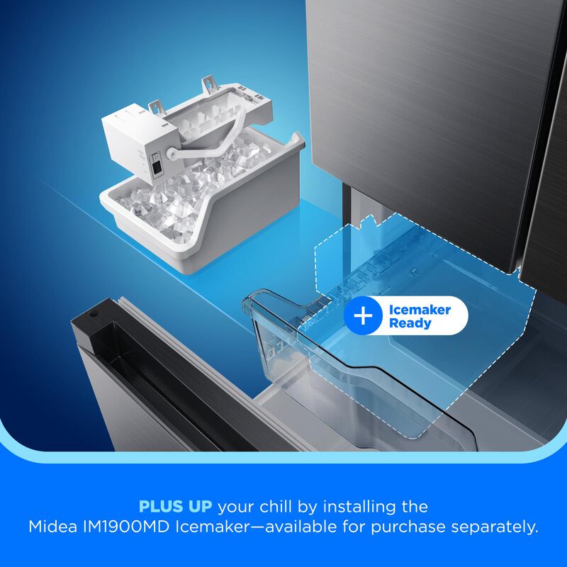 Midea 30 in. 18.4 cu. ft. French Door Refrigerator - Stainless Steel, , hires