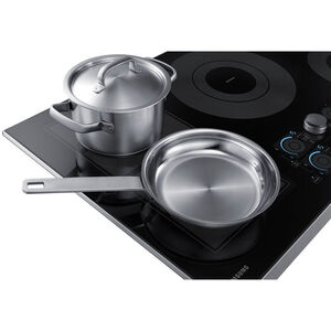 Samsung 36 in. 5-Burner Smart Induction Cooktop with Simmer Burner & Power Burner - Stainless Steel, , hires