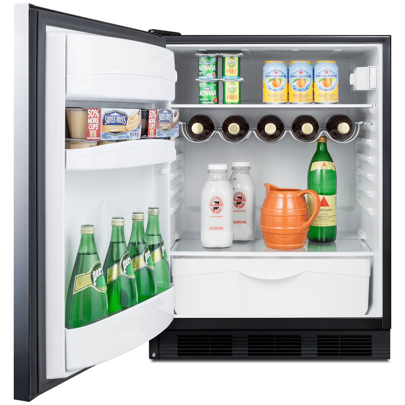 Summit 24 in. 5.5 cu. ft. Left-Hinged Undercounter Refrigerator with Horizontal Handle - Stainless Steel, , hires