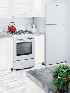 Summit 24 in. 2.9 cu. ft. Oven Freestanding Gas Range with 4 Sealed Burners - White, , hires