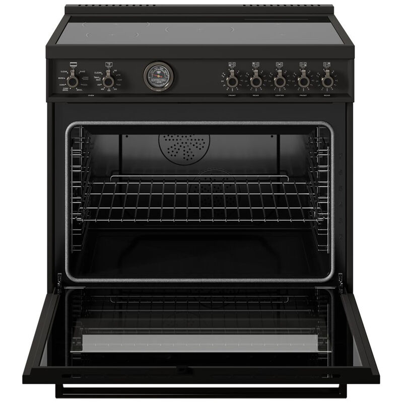 Bertazzoni Professional Series 36 in. 5.7 cu. ft. Air Fry Convection Oven Freestanding Electric Range with 5 Induction Zones & Griddle - Carbon, , hires