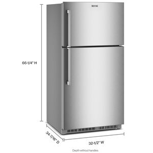 Maytag 33 in. 21.3 cu. ft. Garage-Ready Top Freezer Refrigerator with Ice Maker - Fingerprint Resistant Stainless, , hires