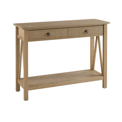 Terry Driftwood Console Table-Rustic Gray | PCR1589