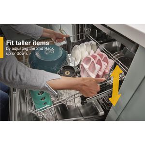 Whirlpool 24 in. Top Control Dishwasher with 47 dBa Sound Level, 3rd-Rack & Pocket - Biscuit, , hires