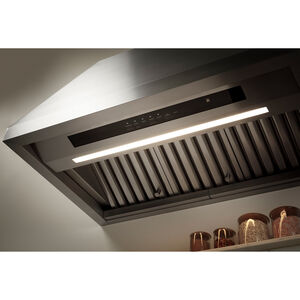 Monogram 48 in. Smart Ducted Standard Style Range Hood with 1220 CFM, 4 Fan Speeds & 1 LED Light - Stainless Steel, , hires