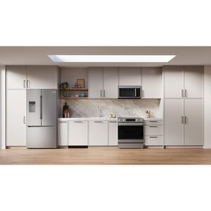 Bosch 300 Series 24 in. Top Control Flush-Mount Smart Dishwasher with 46 dBa Sound Level, 3rd-Rack & PureDry - Custom Panel Ready, , hires