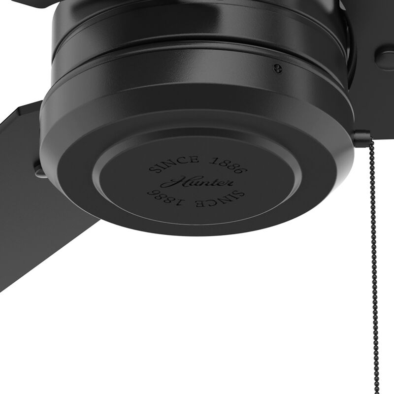 Hunter Cassius 44 in. Indoor/Outdoor Ceiling Fan - Matte Black, Matte Black, hires
