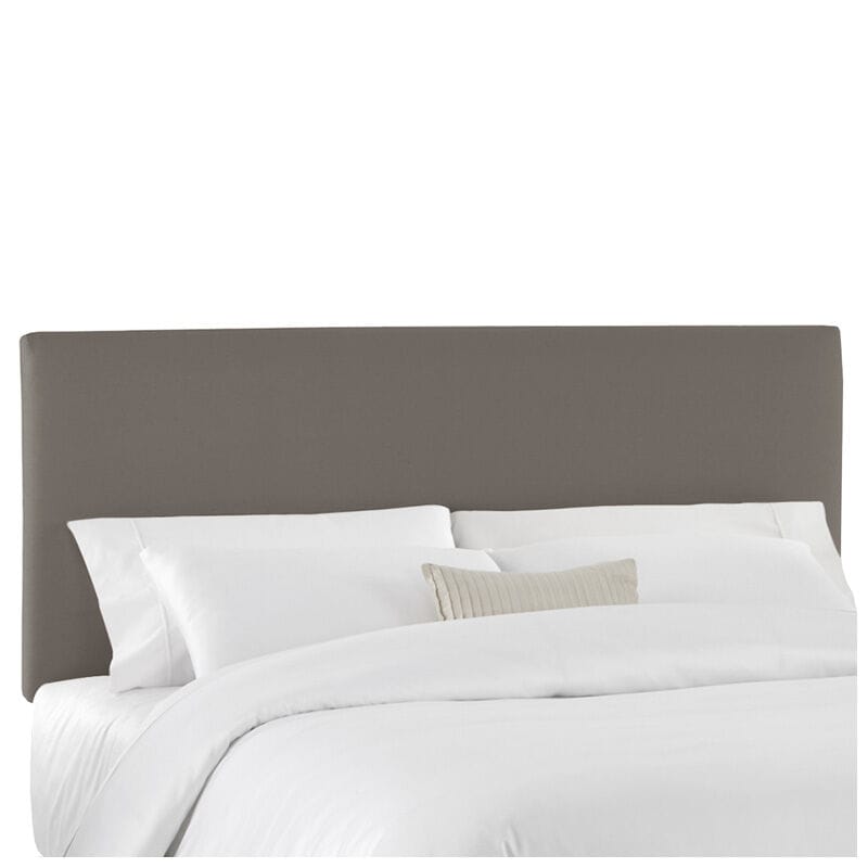 Skyline Furniture Twill Fabric Queen Size Upholstered Headboard - Grey, Gray, hires