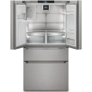 Liebherr Prime Series 36 in. 19.1 cu. ft. Smart Counter Depth 4-Door French Door Refrigerator with Ice & Water Dispenser - Stainless Steel, , hires