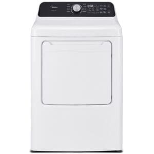 Midea 27 in. 7.0 cu. ft. Smart Electric Dryer with Sensor Dry & Sanitize Cycle - White