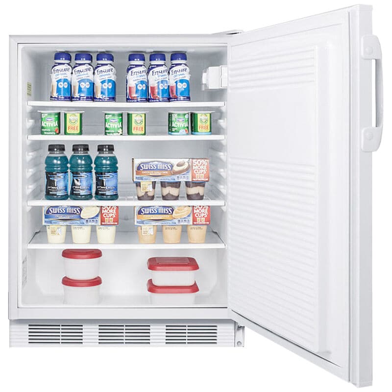 Summit AccuCold 24 in. 5.5 cu. ft. ADA Compliant Undercounter Refrigerator - White, , hires