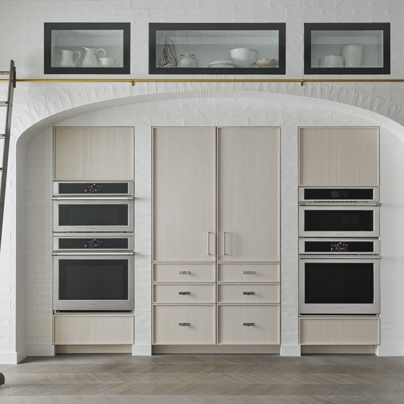 Monogram Statement Series 30 in. 5 cu. ft. Smart Speed Electric Single Wall Oven with True European Convection - Stainless Steel, , hires