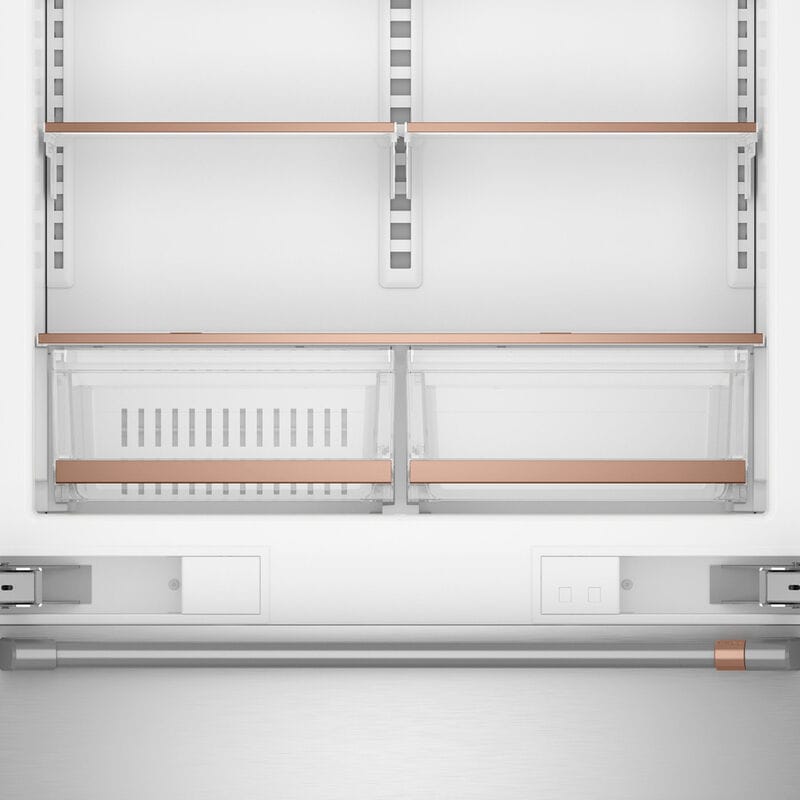 Cafe 36 in. Left-Hinged Built-In 20.2 cu. ft. Smart Counter Depth Bottom Freezer Refrigerator - Stainless Steel, , hires