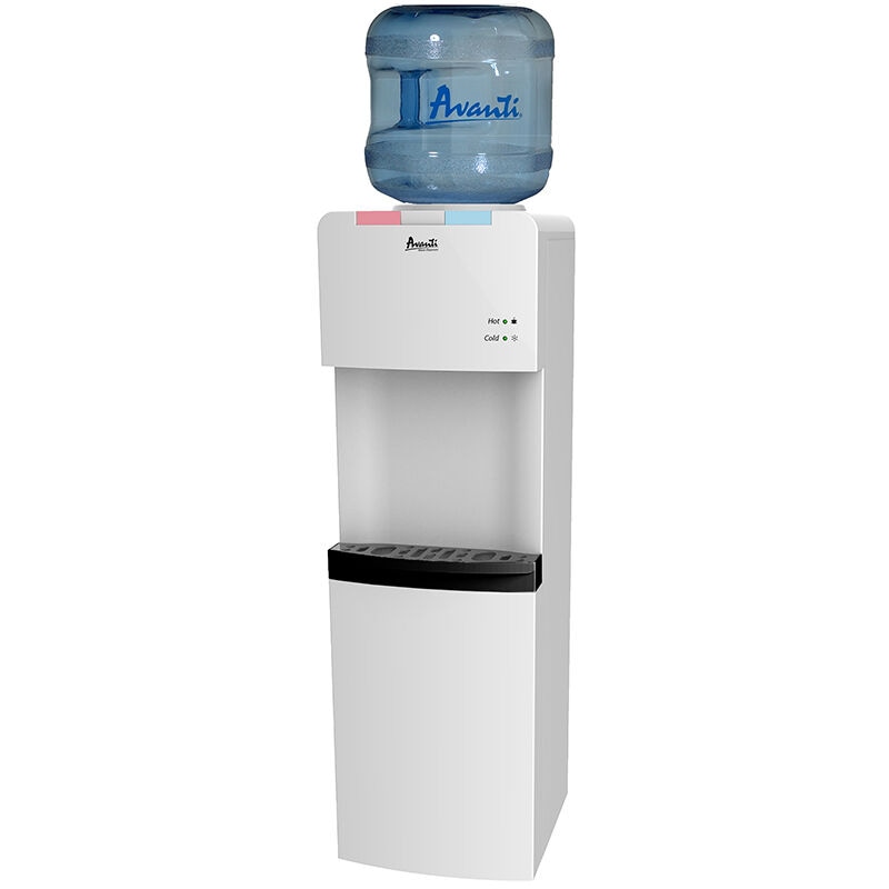 Avanti 11" Freestanding Hot And Cold Water Water Dispenser with Child Safety Guard - White, , hires