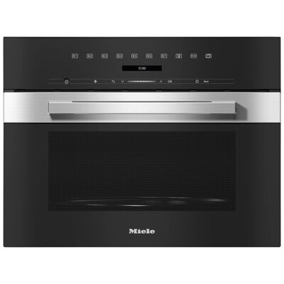 Miele 24 in. 1.6 cu.ft Built-In Microwave with 7 Power Levels - Clean Steel | M7240TCAM