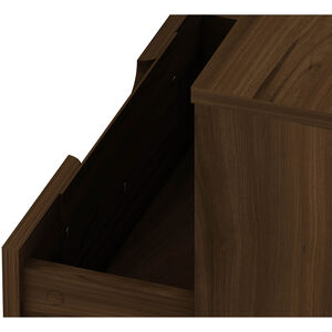 Manhattan Comfort Rockefeller Mid-Century Modern 1-Drawer Nightstand Brown, Brown, hires