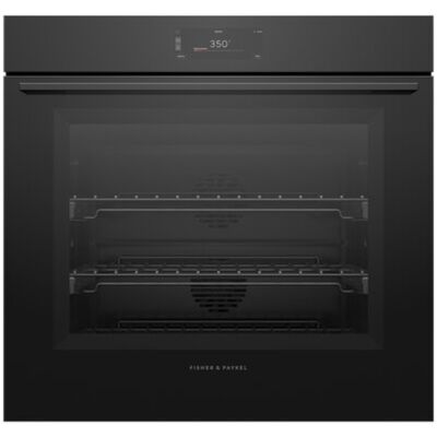 Fisher & Paykel Series 9 Minimal 30 in. 4.9 cu. ft. Smart Electric Single Wall Oven with True European Convection - Black Glass | OB30SMPUB3