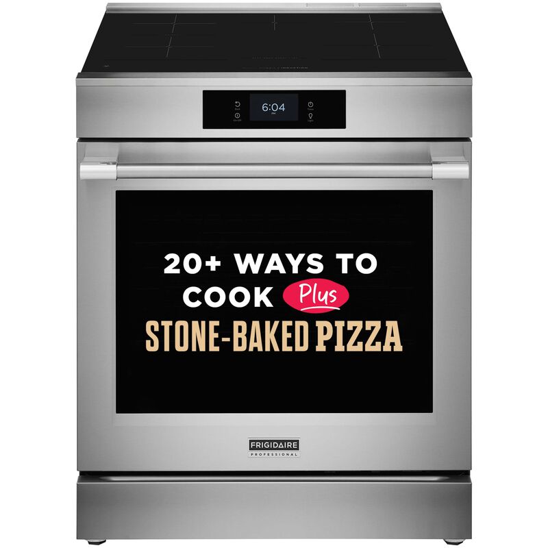 Frigidaire Professional 30 in. 6.2 cu. ft. Smart Air-Fry True European Convection Steam Oven Electric Range with 5 Induction Burners - Stainless Steel, , hires