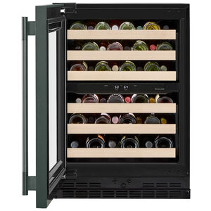 KitchenAid 24 in. Undercounter Left Hinged Wine Cooler with Wood Racks, Dual Temperature Zone(s) & 46-Bottle Capacity - Juniper, , hires
