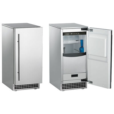 Scotsman Brilliance Series 15 in. Built-In Undercounter Outdoor Ice Maker with 26 lb. Ice Storage & Digital Control - Custom Panel Ready | SRCP065A-1SU