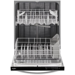 Whirlpool 24 in. Built-In Dishwasher with Top Control, 55 dBA Sound Level, 12 Place Settings, 4 Wash Cycles & Sanitize Cycle - Stainless Steel, , hires