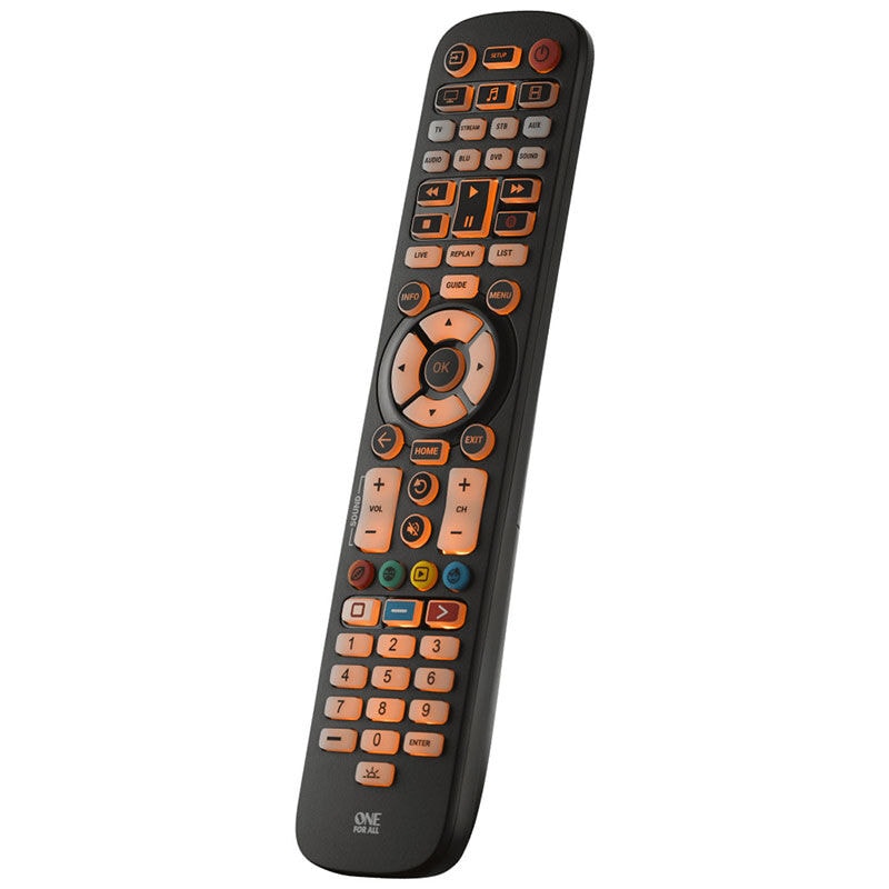One For All Essential 8 Universal Remote Control with LED-Backlit Buttons, , hires