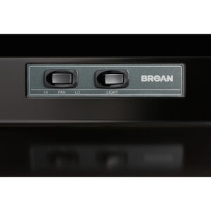 Broan 40000 Series 36 in. Ducted Standard Style Range Hood with 210 CFM, 2 Fan Speeds & 1 Incandescent Light - Black, , hires
