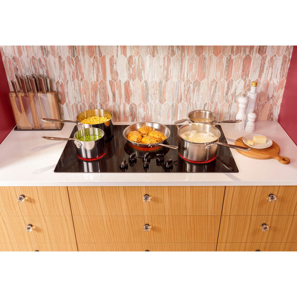 GE 30 in. 5-Burner Electric Cooktop with Simmer Burner