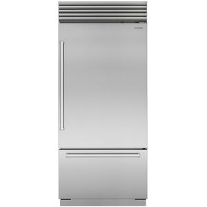 Sub-Zero Classic Series 36 in. Built-In 20.8 cu. ft. Smart Counter Depth Bottom Freezer Refrigerator with Professional Handles - Stainless Steel, , hires