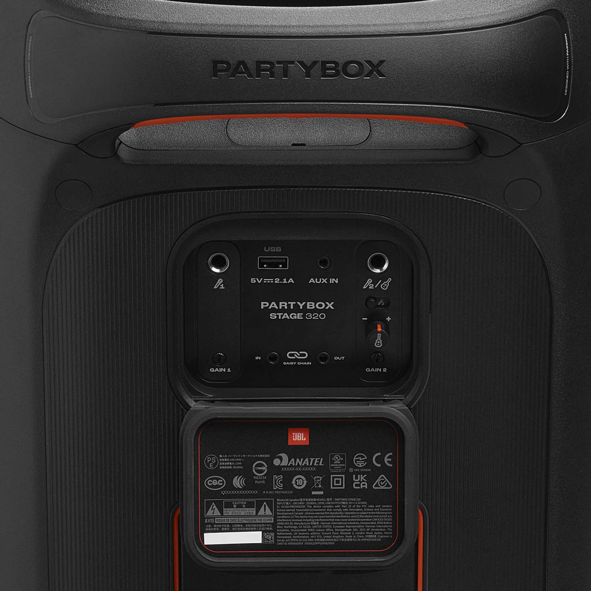 JBL Partybox Stage 320 Portable Rechargeable Splashproof Bluetooth