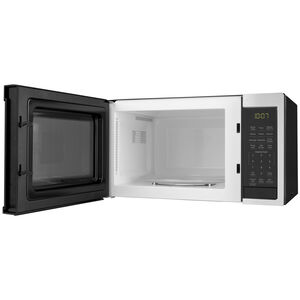 GE 19 in. 0.9 cu.ft Countertop Smart Microwave with 10 Power Levels - Stainless Steel, , hires