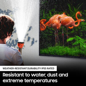 Samsung - The Terrace Series 65" Class Partial Sun 4K UHD QLED Smart Tizen Outdoor TV, Black, hires