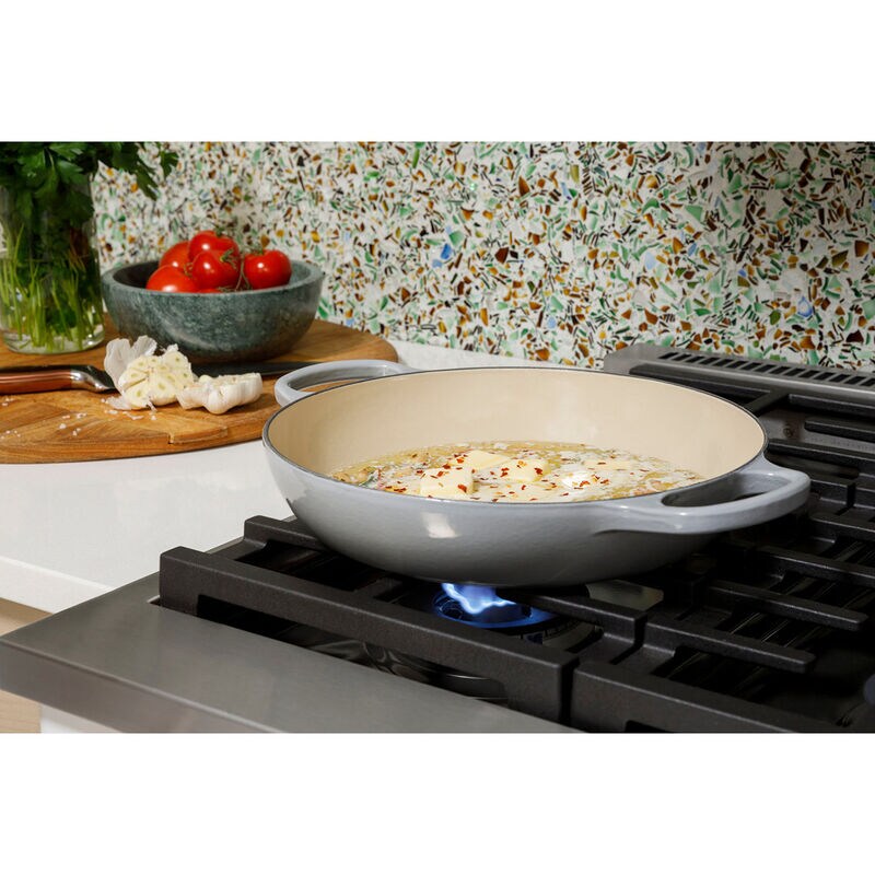 Cafe Commercial-Style 48 in. 8.2 cu. ft. Smart Air Fry True European Convection Double Oven Dual Fuel Range with 6 Sealed Burners & Griddle - Stainless Steel, Stainless Steel, hires