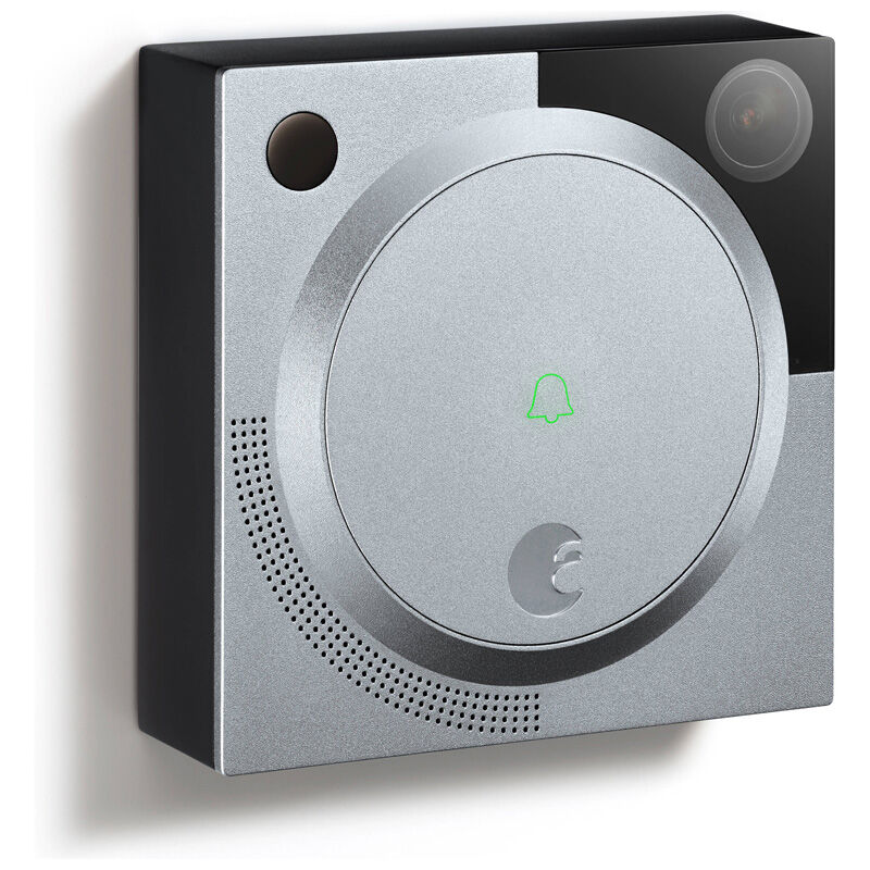 August 1.2MP Wireless Video Doorbell Camera - Satin Nickel, , hires
