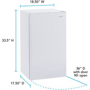 Avanti 19 in. 3.2 cu. ft. Mini Fridge with Freezer Compartment - White, White, hires