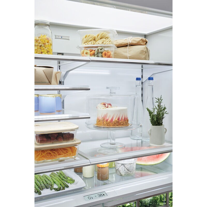 Sub-Zero Classic Series 48 in. Built-In 28.9 cu. ft. Smart Counter Depth French Door Refrigerator with Tubular Handles - Stainless Steel, , hires