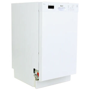 Avanti 18 in. Front Control Dishwasher with 53 dBa Sound Level & Pocket - White, , hires