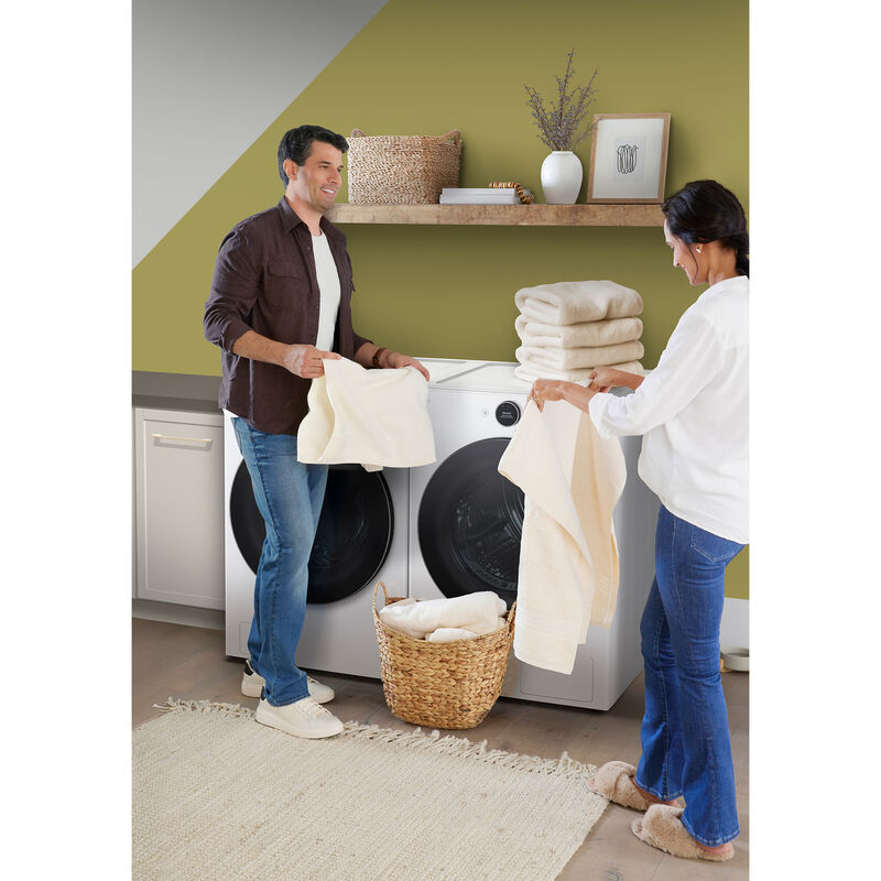 LG 27 in. 7.8 cu. ft. Smart Stackable Electric Dryer with Dual Inverter HeatPump Technology, Inverter Direct Drive Motor System & Sensor Dry - White, , hires