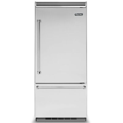 Viking 5 Series 36 in. Built-In 20.4 cu. ft. Counter Depth Bottom Freezer Refrigerator - Stainless Steel | VCBB5363ERSS
