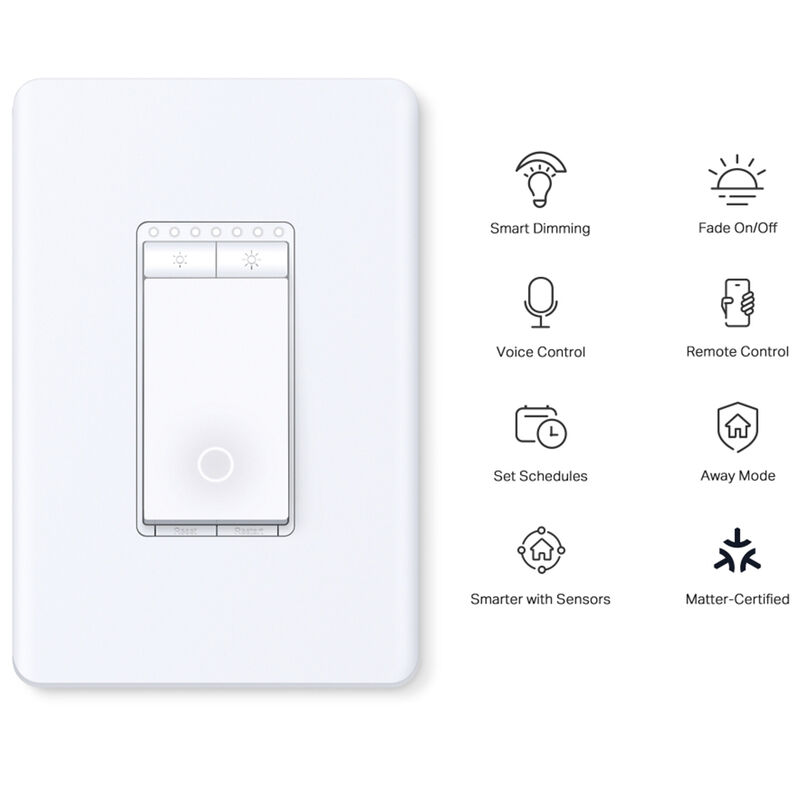 TP-Link - Tapo Smart Wi-Fi Light Dimmer Switch with Matter - White