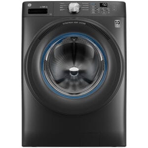GE 28 in. 4.6 cu. ft. Smart Stackable Front Load Washer with Sanitize with Oxi - Carbon Graphite, , hires